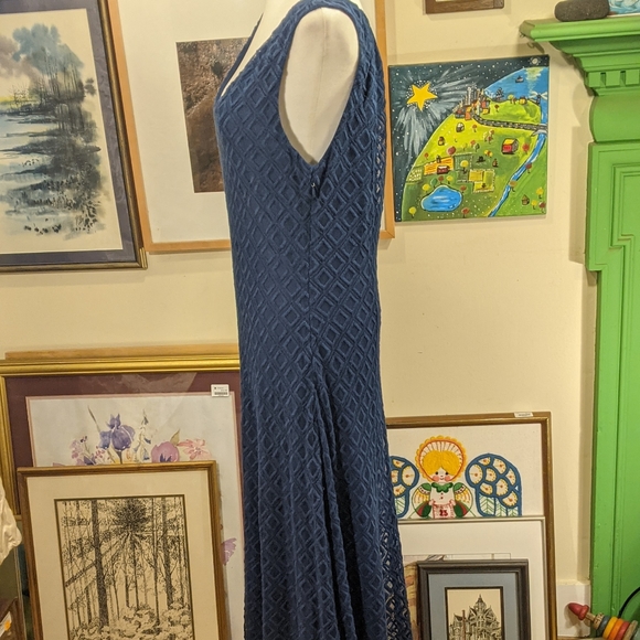 Sundance Alfresco Embroidered Blue Dress M - Picture 7 of 8